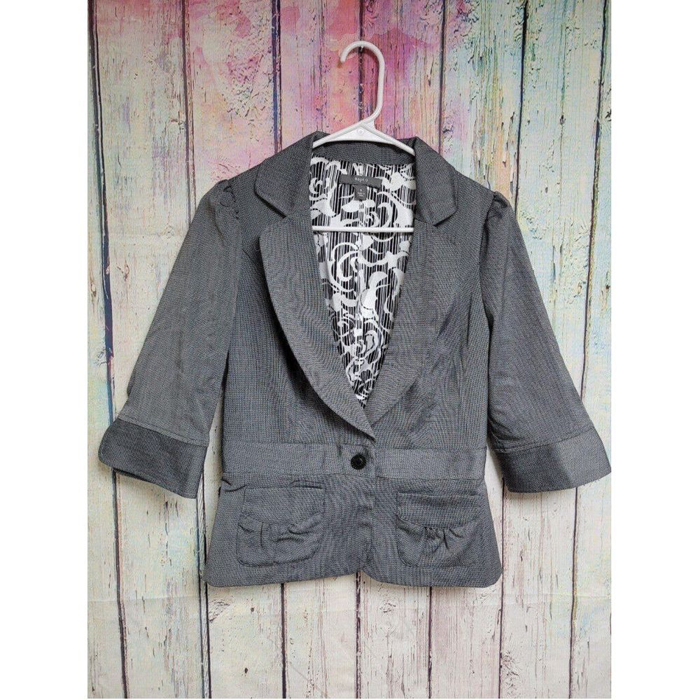 Apt 9 Blazer size 6 grey floral lining